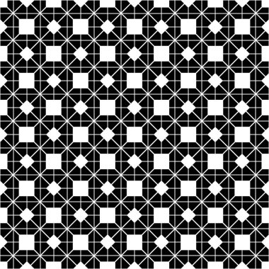 Döşeme siyah ve beyaz vektör deseni veya web sitesi arkaplanı