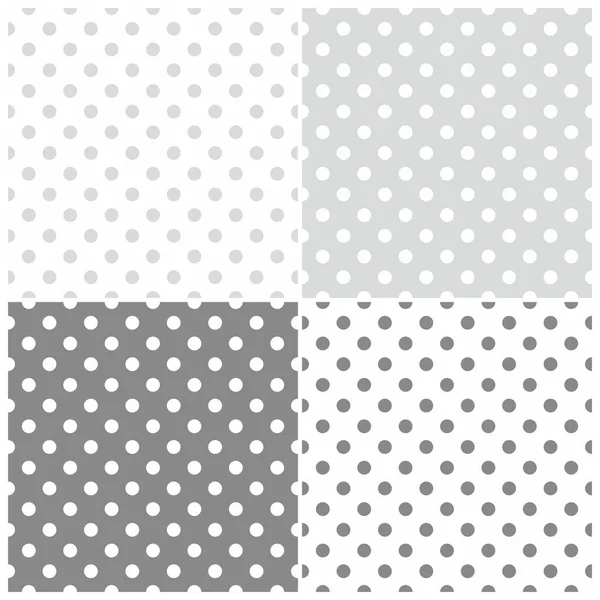 Tile Polka Dots Grey Vector Pattern Decoration Wallpaper Background — Stock Vector