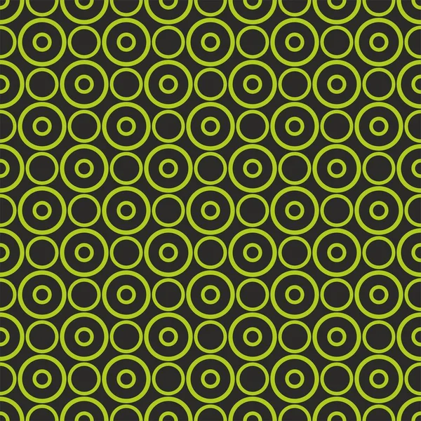 无缝线向量图案 绿色波尔卡点在黑色背景上 桌面墙纸 网页设计 邀请函 婚礼或婴儿淋浴相册 艺术和剪贴簿 — 图库矢量图片