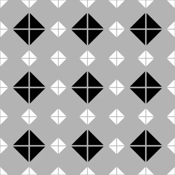 Tegel Vector Patroon Met Zwarte Grijze Witte Achtergrond Behang — Stockvector