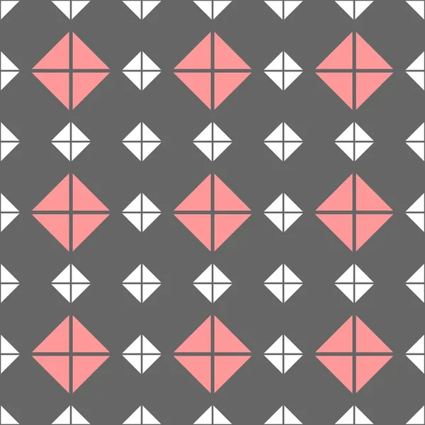 Плитка Розовый Белый Серый Векторный Узор Бесшовных Обоев Украшения — стоковый вектор