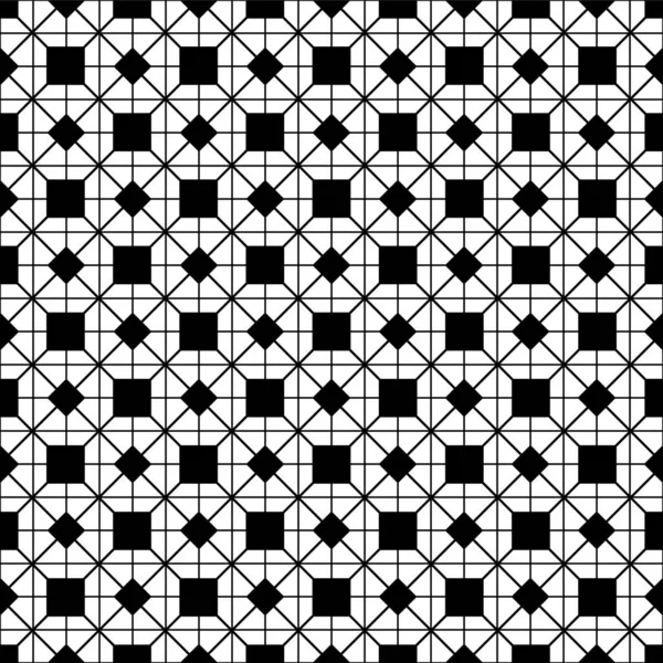 Tile Vector Pattern White Black Background Wallpaper — Stockvektor