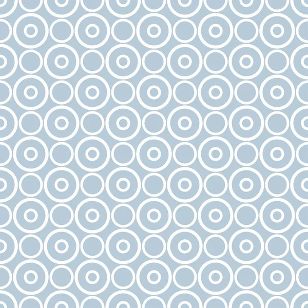 Seamless Vector Pattern White Polka Dots Retro Spastel Baby Blue — Stock Vector