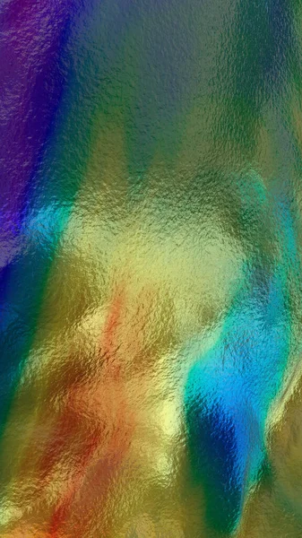 Textuur Van Mat Reliëf Gebogen Glas Met Gekleurde Iriserende Reflecties — Stockfoto