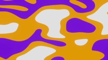 Soyut sıvı kıvrımlı animasyon arka planı. Renkli noktalarda ve çizgilerde pürüzsüz deformasyonlar, sıvı akışının simülasyonu