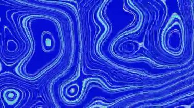 Soyut sıvı kıvrımlı animasyon arka planı. Renkli noktalarda ve çizgilerde pürüzsüz deformasyonlar, sıvı akışının simülasyonu