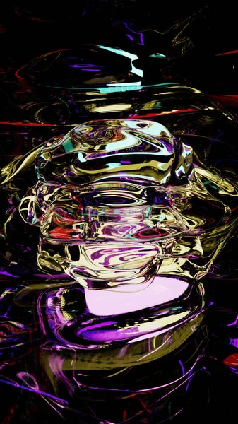 Deforme olmuş cam yüzeylerdeki ışığın soyut yansımaları inanılmaz.