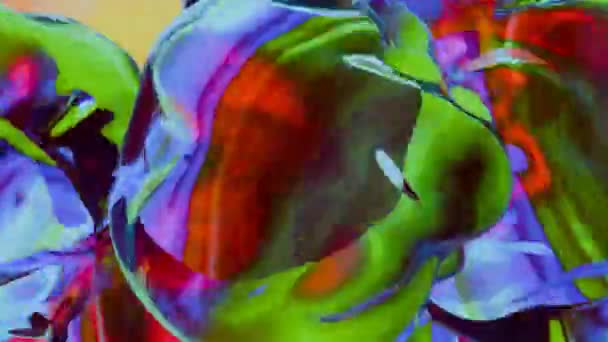 Streszczenie Animacji Kolorowe Odbicia Odbicia Ciekłego Chromu Metalicznego Ruchome Tło — Wideo stockowe