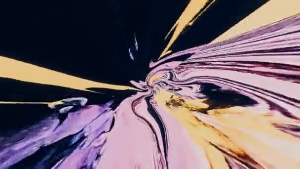 Otroligt Abstrakt Psykedelisk Animerad Tapet Hypnotisk Krökning Rymden Sömlös Loopas — Stockvideo