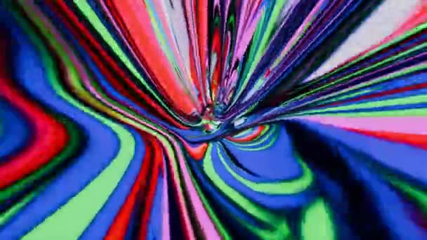 Неймовірні Абстрактні Психоделічні Анімовані Шпалери Гіпнотична Кривина Простору Безшовна Петлеподібна — стокове відео
