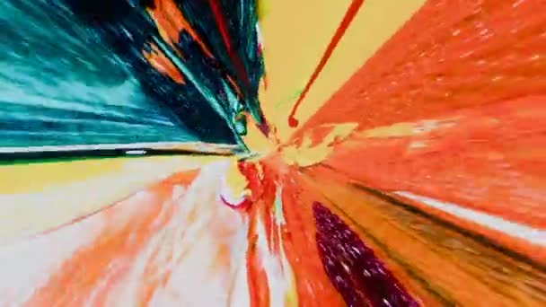 Niesamowita Abstrakcyjna Psychodeliczna Animowana Tapeta Hipnotyczna Krzywizna Przestrzeni Płynna Pętla — Wideo stockowe