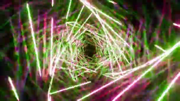 Colore Animato Senza Soluzione Continuità Loop Neon Cyber Sfondo — Video Stock