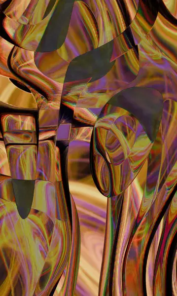 Kıvrımlı yüzeylerdeki inanılmaz renk yansımaları ve yansımaları