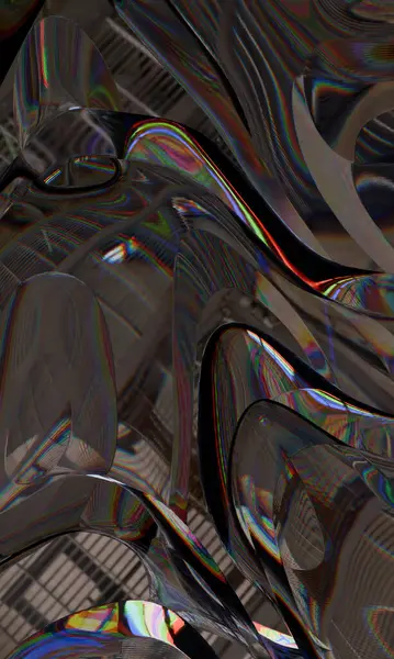 Kıvrımlı yüzeylerdeki inanılmaz renk yansımaları ve yansımaları