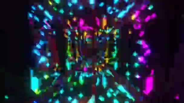 빛나는 빛나는 하이테크 요소의 운동의 원활한 끝없는 애니메이션 — 비디오