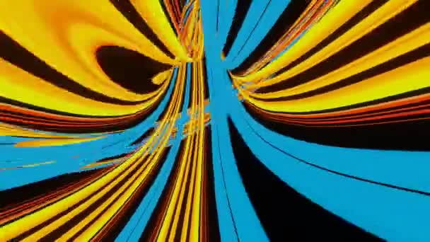令人难以置信的抽象迷幻动画壁纸 空间的催眠曲率 抽象色彩形状的无缝循环平滑动画 — 图库视频影像