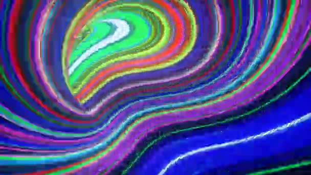 Unglaublich Abstrakte Psychedelische Animierte Tapeten Hypnotische Krümmung Des Raumes Nahtlose — Stockvideo