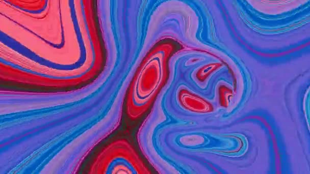 令人难以置信的抽象迷幻动画壁纸 空间的催眠曲率 抽象色彩形状的无缝循环平滑动画 — 图库视频影像