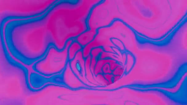 Неймовірні Абстрактні Психоделічні Анімовані Шпалери Гіпнотична Кривина Простору Безшовна Петлеподібна — стокове відео