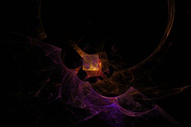 Çılgın mistik renkli ışık efektleri. Soyut ışık çizgileri ve fraktal şekillerin inanılmaz kombinasyonları.