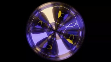 Anormallik. İnanılmaz ışık efektli fantastik bir ışık küresi. Sihirli Parlama