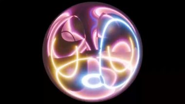 Anormallik. İnanılmaz ışık efektli fantastik bir ışık küresi. Sihirli Parlama