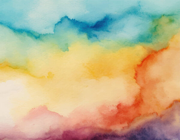 Watercolor hand painting colorful abstract background with paper texture