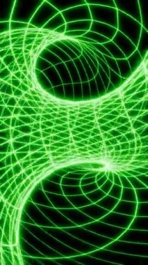 Üç boyutlu soyut ızgara neon dalgaları. Mavi dijital okyanus.