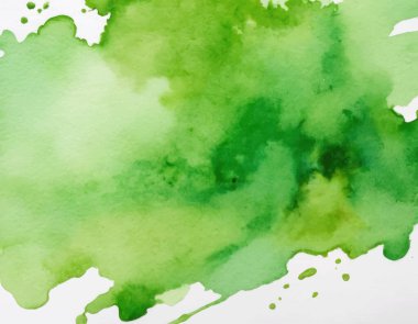 Açık yeşil el boyalı suluboya arka plan. Orijinal sanatsal çekimler