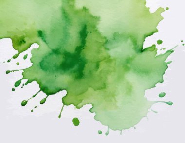 Açık yeşil el boyalı suluboya arka plan. Orijinal sanatsal çekimler