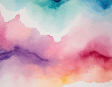 Kağıt desenli suluboya el boyası renkli soyut arkaplan