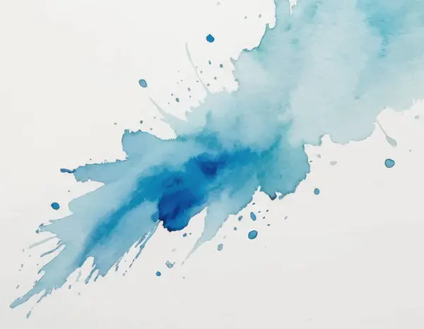 Soyut mavi suluboya beyaz zemin üzerine sıçramış, yaratıcı tasarımlar, posterler ve dijital projeler için mükemmel. Canlı ve sanatsal doku.