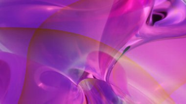 Pürüzsüz, akışkan camsı dalgaların parlak yansımaları ve yumuşak ışıklandırmasıyla mavi ve yeşil tonlarda olduğu çarpıcı bir 3 boyutlu soyut arka plan..