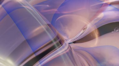 Pürüzsüz, akışkan camsı dalgaların parlak yansımaları ve yumuşak ışıklandırmasıyla mavi ve yeşil tonlarda olduğu çarpıcı bir 3 boyutlu soyut arka plan..