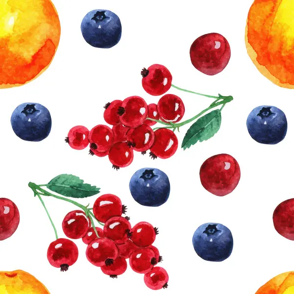 Meyvesiz, elle boyanmış suluboya vektör deseni