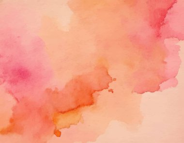 Pembe ve mercan suluboya lekesi. Sanatsal el çizimi yaratıcı arkaplan