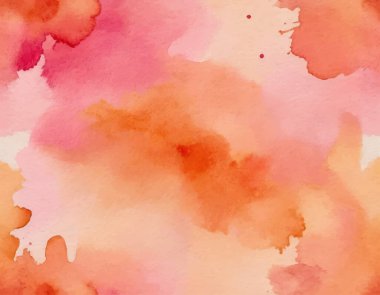 Pembe ve mercan suluboya lekesi. Sanatsal el çizimi yaratıcı arkaplan