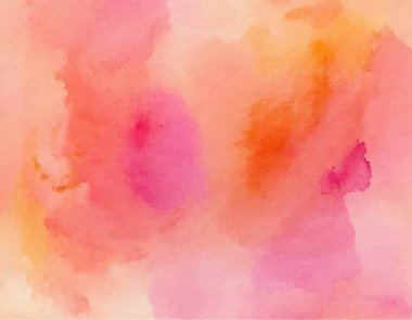 Pembe ve mercan suluboya lekesi. Sanatsal el çizimi yaratıcı arkaplan