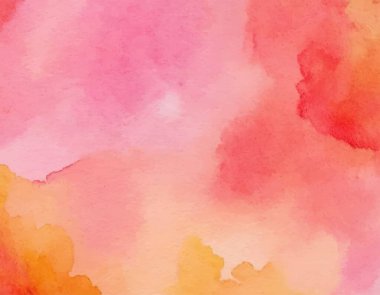 Pembe ve mercan suluboya lekesi. Sanatsal el çizimi yaratıcı arkaplan