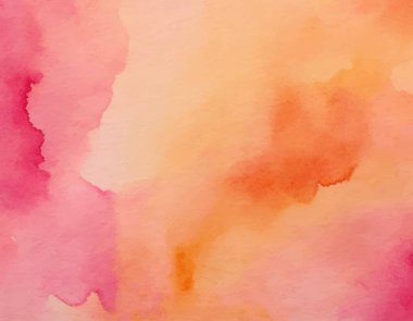 Pembe ve mercan suluboya lekesi. Sanatsal el çizimi yaratıcı arkaplan