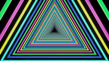 Basit, pürüzsüz geometri döngüsü animasyonu. Film neon arkaplanı