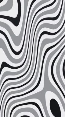 Siyah ve Beyaz Soyut Çizgiler Canlandırılmış Yaratıcı Arkaplan.