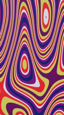 Renkli Dalga Soyut Çizgileri Canlandırılmış Yaratıcı Arkaplan.