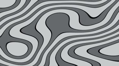 Siyah ve Beyaz Soyut Çizgiler Canlandırılmış Yaratıcı Arkaplan.