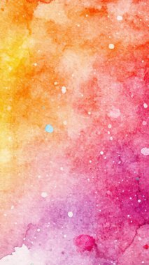 Pürüzsüz suluboya eğimine sahip parlak ve canlı soyut arkaplan gökkuşağı renklerinden geçiyor. Sanatsal ve renkli doku.