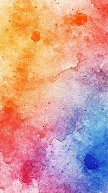 Pürüzsüz suluboya eğimine sahip parlak ve canlı soyut arkaplan gökkuşağı renklerinden geçiyor. Sanatsal ve renkli doku.