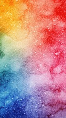 Pürüzsüz suluboya eğimine sahip parlak ve canlı soyut arkaplan gökkuşağı renklerinden geçiyor. Sanatsal ve renkli doku.