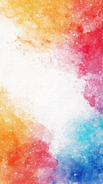 Pürüzsüz suluboya eğimine sahip parlak ve canlı soyut arkaplan gökkuşağı renklerinden geçiyor. Sanatsal ve renkli doku.