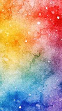 Pürüzsüz suluboya eğimine sahip parlak ve canlı soyut arkaplan gökkuşağı renklerinden geçiyor. Sanatsal ve renkli doku.