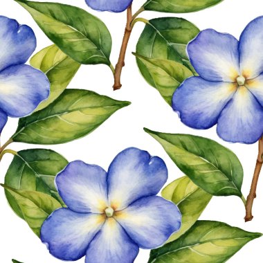  Elle boyanmış suluboya çiçekleri, altın merkezli, yeşil yapraklı ve şeffaf arkaplanda kahverengi saplı güzel, pürüzsüz desenler. Doğal çiçek tasarımı..